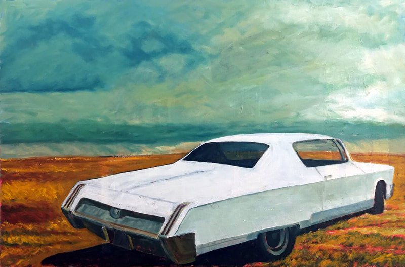 "Skyscape with Chrysler" 24x36 inches