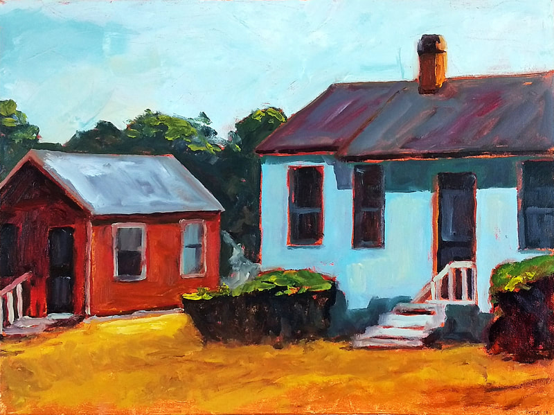 "Oakwood Cottages #1" 18x24 inches