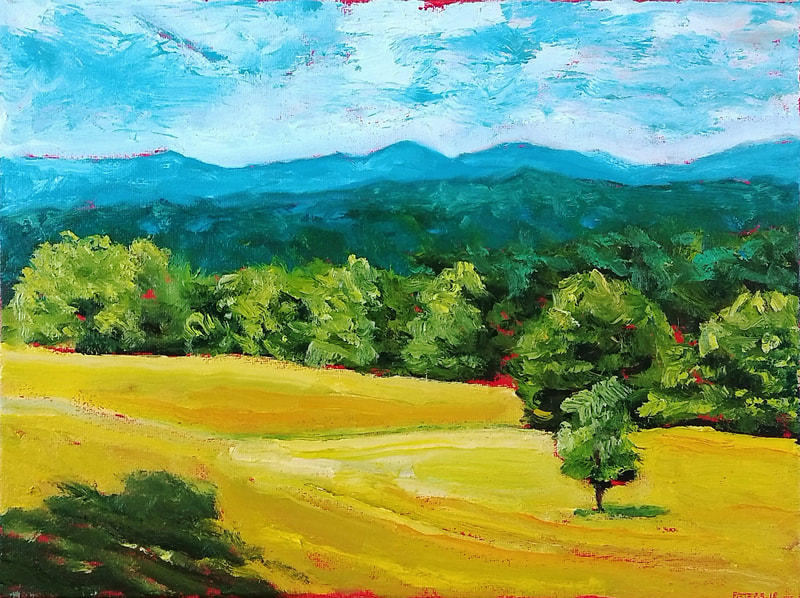 "View from Biltmore #2" 9x12 inches