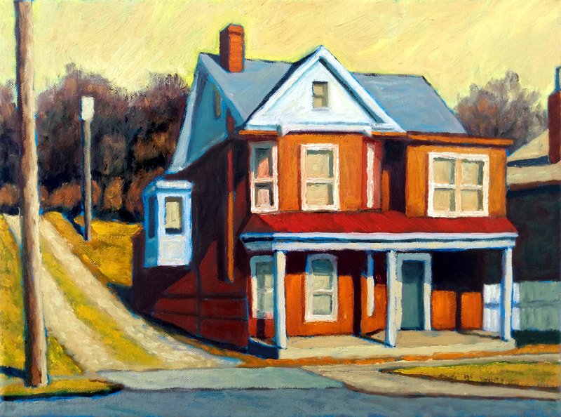 "House on Greene Street" 12x16 inches