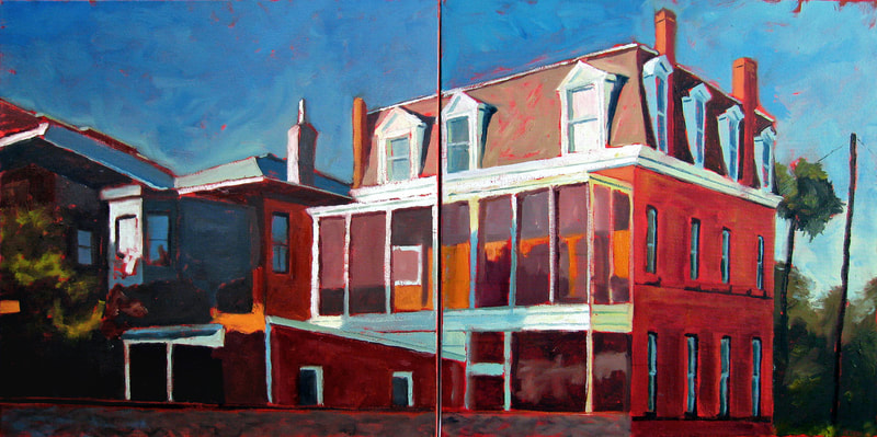 "Lincoln Street (Diptych)" 24x48 inches