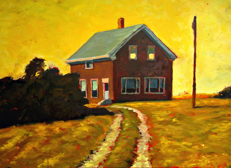 "Spring Street Cottage" 18x24 inches